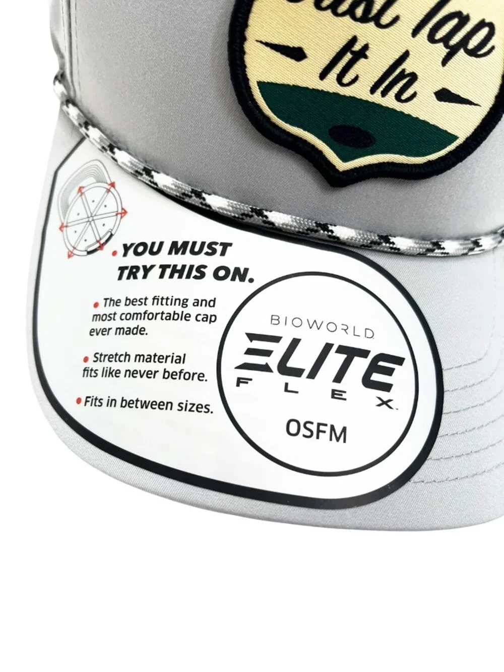 Happy Gilmore Just Tap It In Golf Hat Light Gray NWT